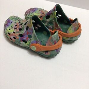 Merrell Kids Multicolor Water Shoes with Orange Strap